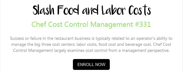 chef cost control management