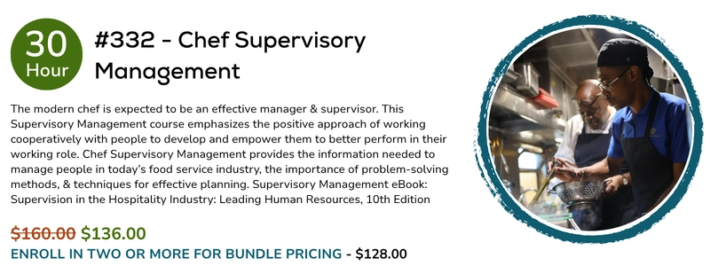 #332 - Chef Supervisory Management