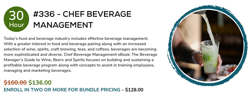 ##336 - CHEF BEVERAGE MANAGEMENT
